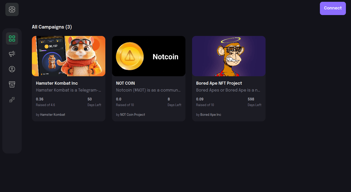 Project titled: Web3 Crowd Funding App